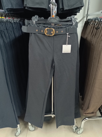 Magas derekú, elegáns női nadrág + öv ( Őszi-Téli ) - N3121Z - Fekete